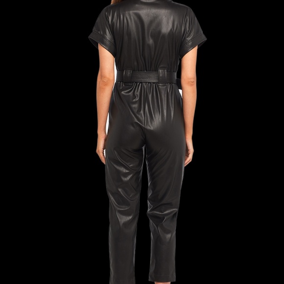 Bardot belted vegan leather pantsuit - Picture 4 of 8